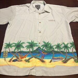 Jimmy Buffet Margaritaville Button-Up Hawaiian Shirt- XL